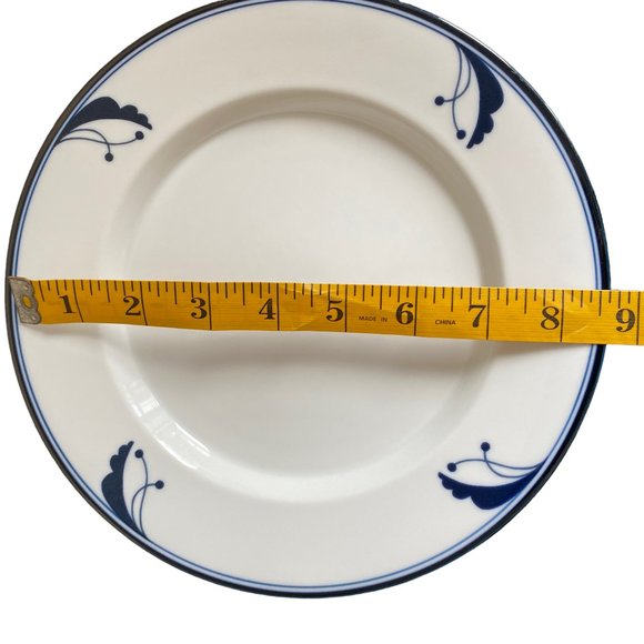 Vintage Dansk Flora Lne Bayberry Blue Japan Portugal Salad Plates Set Of 2 - Picture 3 of 9